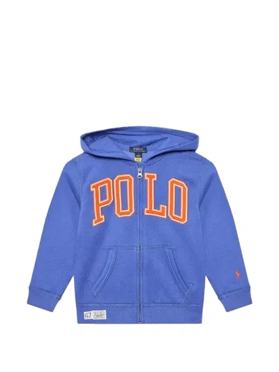 Polo Ralph Lauren Kids' Logo-appliqué Hoodie In Blue