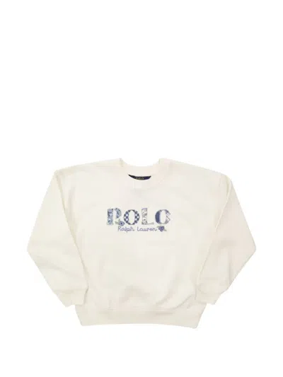 Polo Ralph Lauren Kids' Logo-appliqué Sweatshirt In White