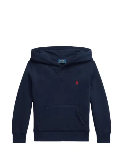 Polo Ralph Lauren Kids' Logo-detail Hoodie In Blue