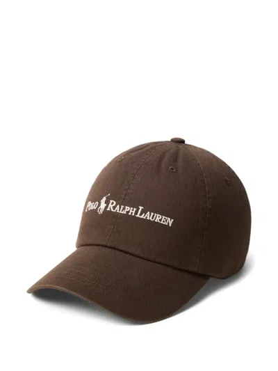 Polo Ralph Lauren Logo-embroidered Baseball Cap In Brown