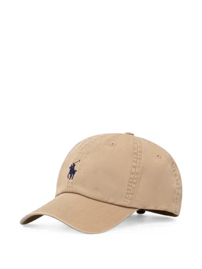 Polo Ralph Lauren Logo-embroidered Baseball Cap In Nude