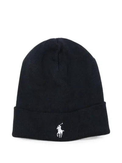 Polo Ralph Lauren Logo-embroidered Beanie Hat In Blue