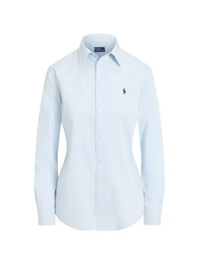 Polo Ralph Lauren Logo-embroidered Button-down Shirt In Blue