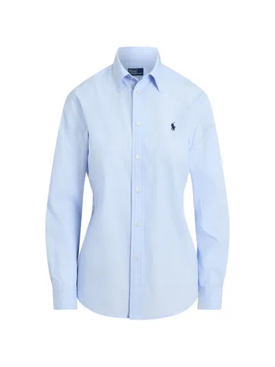 Polo Ralph Lauren Logo-embroidered Button-down Shirt In Blue