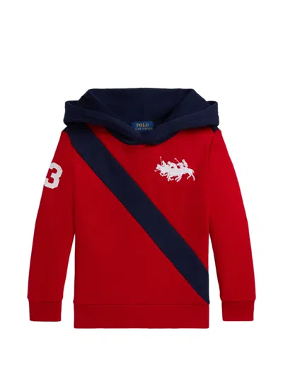Polo Ralph Lauren Kids' Logo-embroidered Colour-block Hoodie In Multi