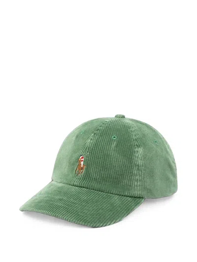 Polo Ralph Lauren Logo-embroidered Corduroy Baseball Cap In Green
