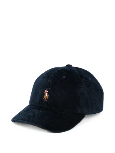 Polo Ralph Lauren Logo-embroidered Corduroy Cap In Blue