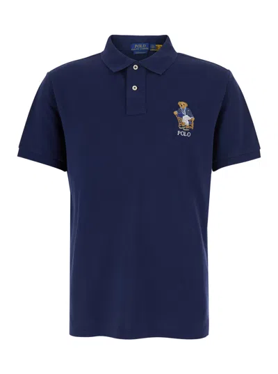 Polo Ralph Lauren Logo-embroidered Cotton Polo In Blue