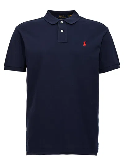 Polo Ralph Lauren Logo-embroidered Cotton Polo In Blue