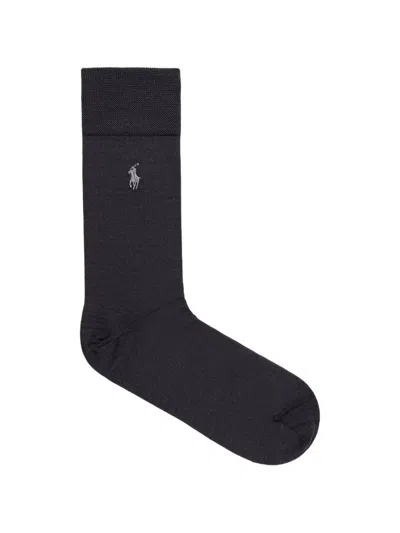 Polo Ralph Lauren Logo-embroidered Cotton Socks (set Of Two) In Gray