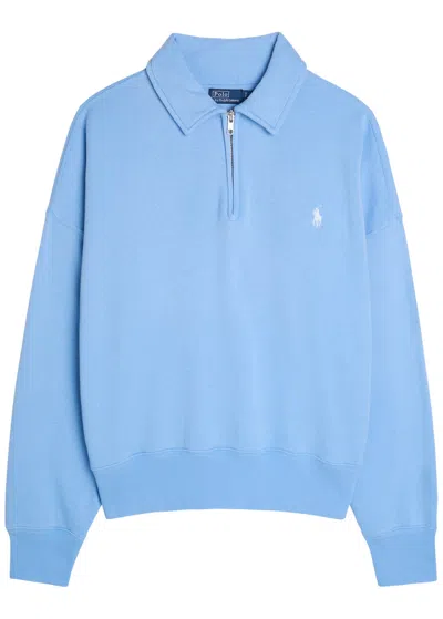 Polo Ralph Lauren Logo-embroidered Cotton-blend Polo Sweatshirt In Multi