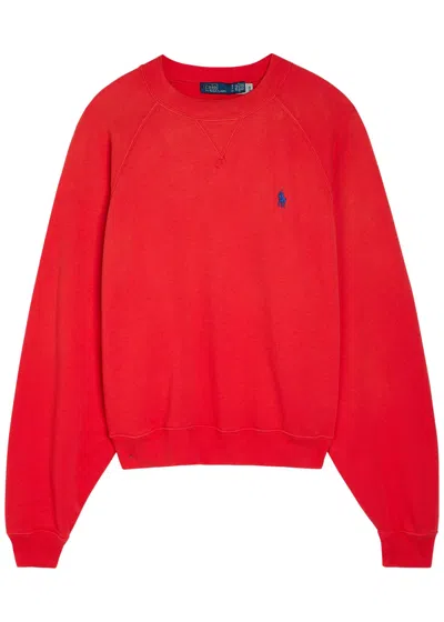 Polo Ralph Lauren Logo-embroidered Cotton-blend Sweatshirt In Red