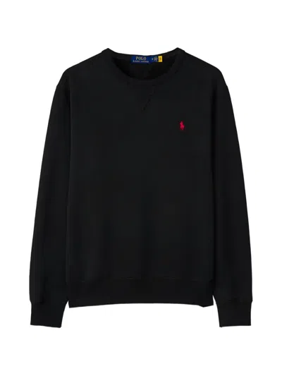 Polo Ralph Lauren Boxy Fit Crew Neck Sweatshirt With Embroidered Logo In Multi