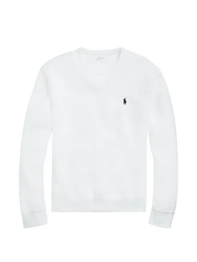 Polo Ralph Lauren Logo-embroidered Crew-neck Sweatshirt In White