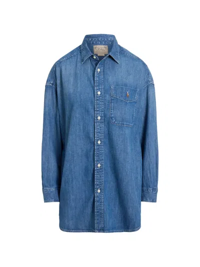 Polo Ralph Lauren Logo-embroidered Denim Shirt In Multi