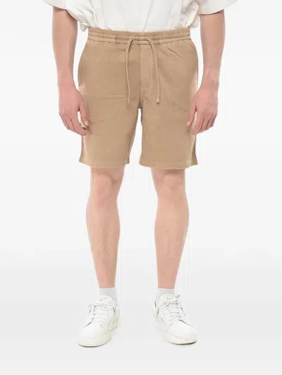 Polo Ralph Lauren Linen Bermuda Shorts Back And Side Pockets In Brown