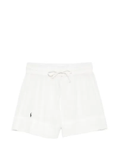 Polo Ralph Lauren Logo-embroidered Drawstring Shorts In White