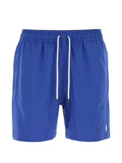 Polo Ralph Lauren Logo-embroidered Drawstring Swim Shorts In Blue