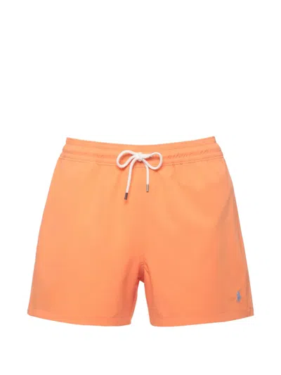 Polo Ralph Lauren 14.6 Cm Traveller Classic Swimming Trunk In Orange