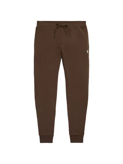 Polo Ralph Lauren Logo-embroidered Drawstring Track Pants In Brown