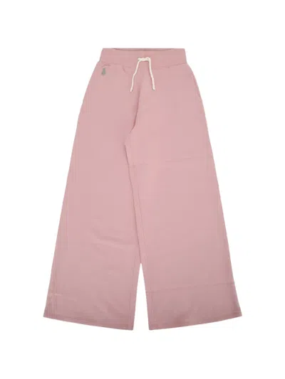 Polo Ralph Lauren Kids' Logo-embroidered Drawstring Track Pants In Pink