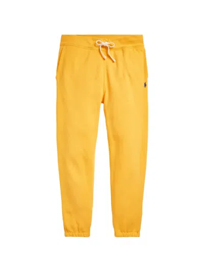Polo Ralph Lauren Logo-embroidered Drawstring Track Pants In Yellow