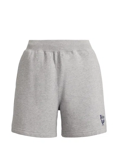 Polo Ralph Lauren Logo-embroidered Jersey Shorts In Gray