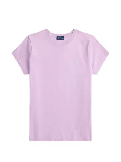 Polo Ralph Lauren Logo-embroidered Jersey T-shirt In Purple