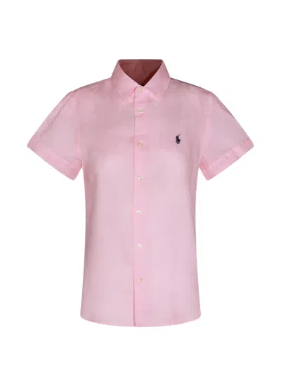Polo Ralph Lauren Logo-embroidered Linen Shirt In Animal Print