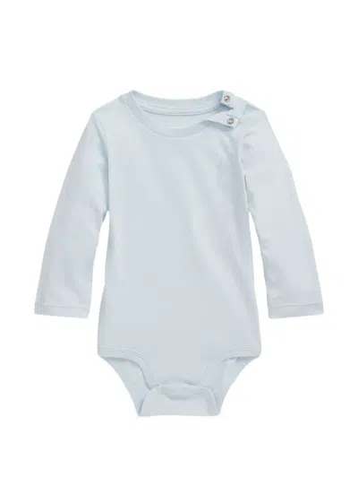 Polo Ralph Lauren Babies' Logo-embroidered Long-sleeve Bodysuit In White