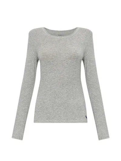 Polo Ralph Lauren Logo-embroidered Long-sleeve Pyjama Top In Black