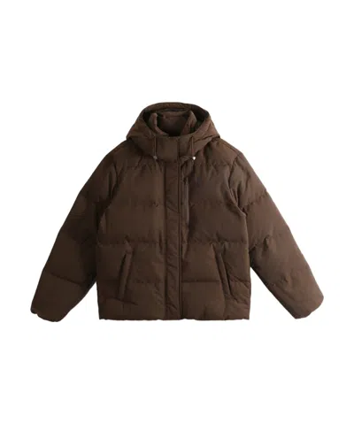 Polo Ralph Lauren Logo-embroidered Padded Jacket In Brown
