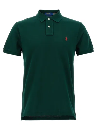 Polo Ralph Lauren Logo-embroidered Piqué Polo In Green