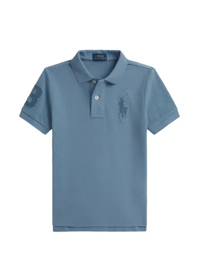 Polo Ralph Lauren Kids' Logo-embroidered Piqué Polo Shirt In Blue