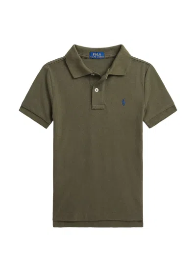 Polo Ralph Lauren Kids' Logo-embroidered Piqué Polo Shirt In Green