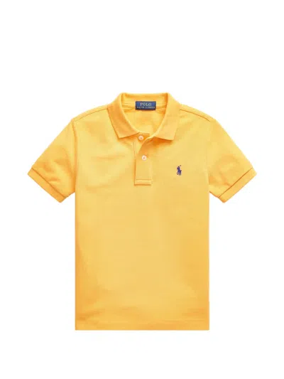Polo Ralph Lauren Kids' Logo-embroidered Piqué Polo Shirt In Yellow