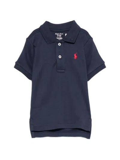 Polo Ralph Lauren Babies' Logo-embroidered Polo Shirt In Blue