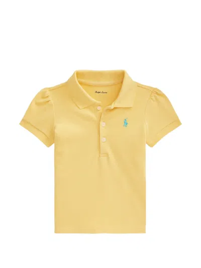 Polo Ralph Lauren Babies' Logo-embroidered Polo Shirt In Yellow
