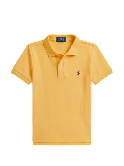Polo Ralph Lauren Kids' Logo-embroidered Polo Shirt In Yellow