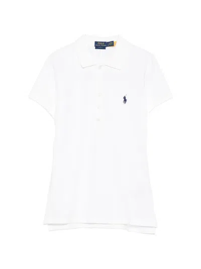 Polo Ralph Lauren Logo-embroidered Polo Top In Neutral