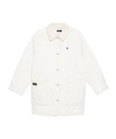 Polo Ralph Lauren Logo-embroidered Quilted Puffer Jacket In Cream