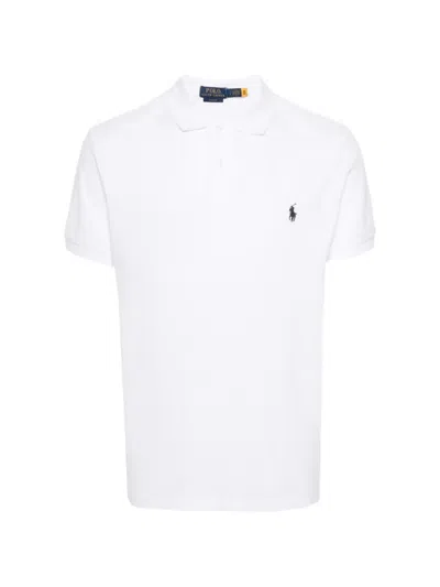 Polo Ralph Lauren Short Sleeves Knit Classic Logo Polo Shirt In White