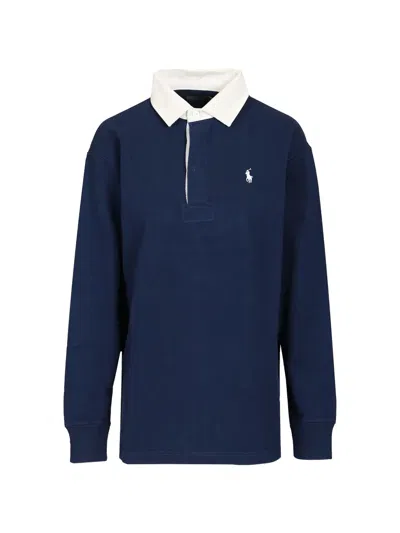 Polo Ralph Lauren Logo-embroidered Sweater In Blue
