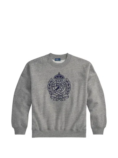 Polo Ralph Lauren Logo-embroidered Sweatshirt In Gray