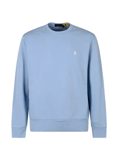 Polo Ralph Lauren Logo-embroidered Sweatshirt In Blue