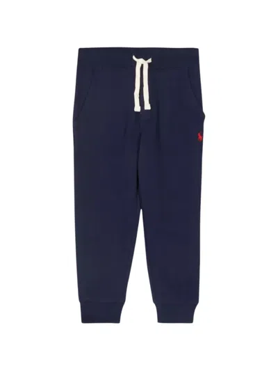 Polo Ralph Lauren Kids' Logo-embroidered Track Pants In Blue