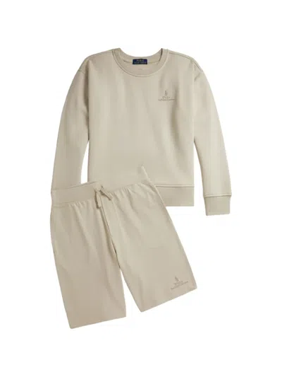 Polo Ralph Lauren Kids' Logo-embroidered Tracksuit In Neutral