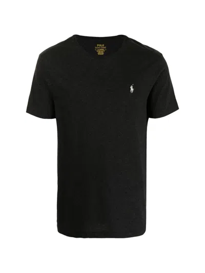 Polo Ralph Lauren Logo-embroidered T-shirt In Black