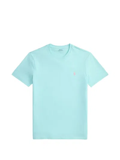 Polo Ralph Lauren Logo-embroidered T-shirt In Blue
