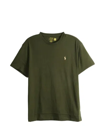 Polo Ralph Lauren Logo-embroidered Crew-neck T-shirt In Green